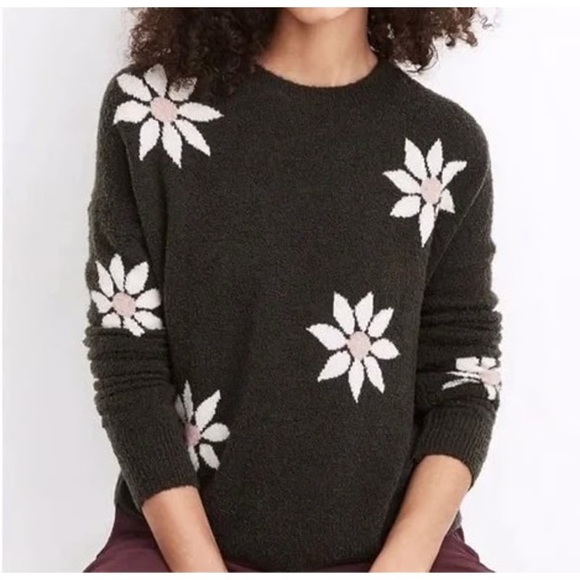 Madewell Sweaters - Madewell Floral Intarsia Pullover Sweater